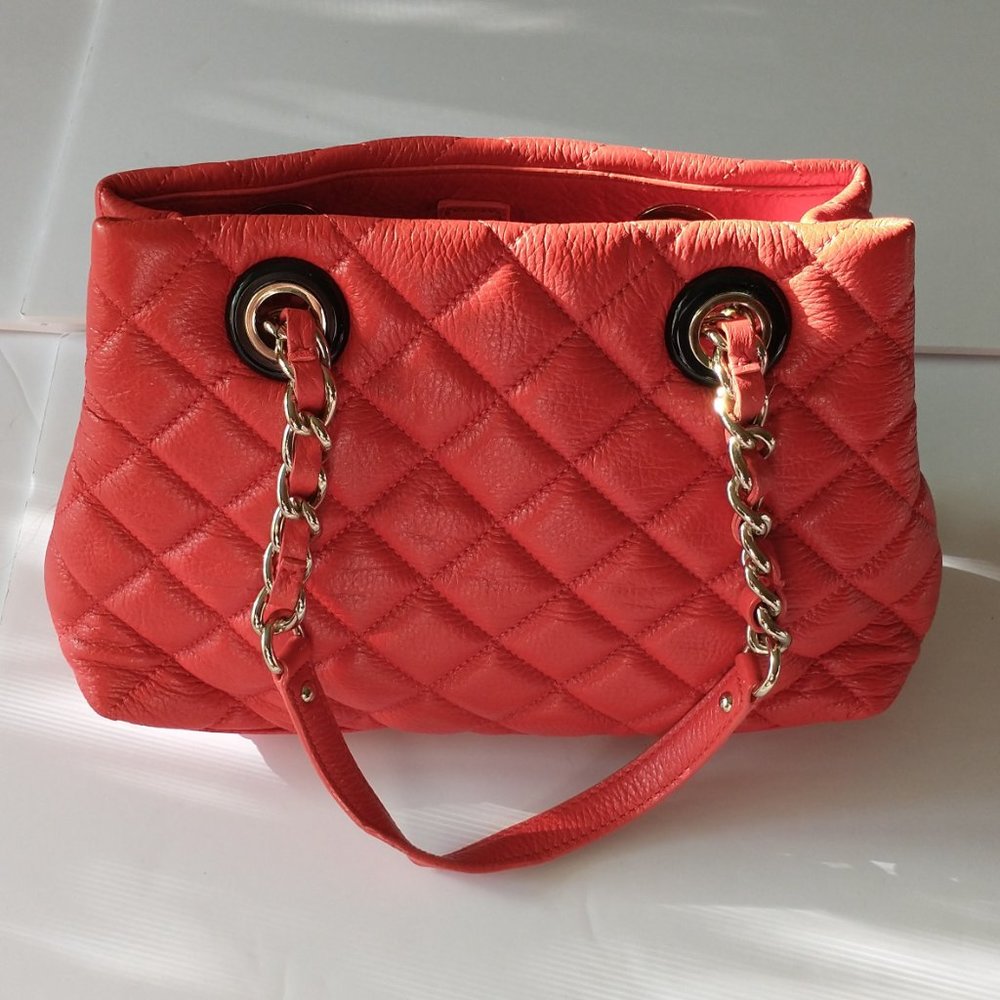 kate spade Maryanne orange quilted purse small